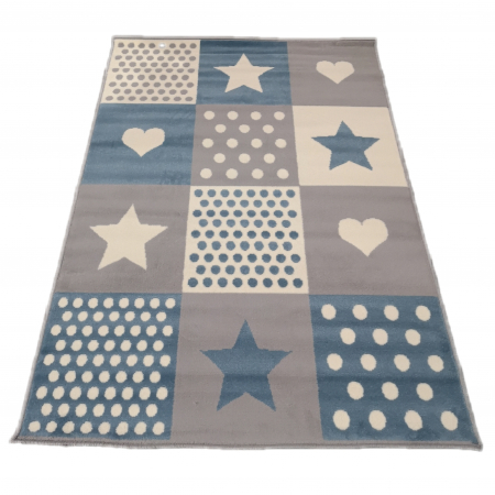 Covoare Copii - Covor Kids 100 x 150 Gri/Albastru Deschis 53.3914 95842
