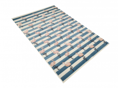 Covoare Copii - Covor Kids 80 x 150 Flamingo Albastru-Crem 53.3745 95833
