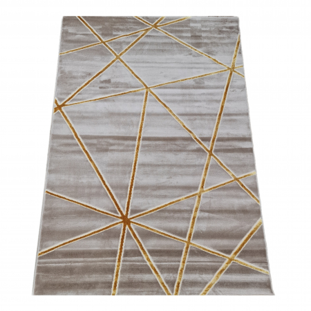 Covoare Moderne - Covor Pera, 60 x 200 Bej/Auriu 0402A