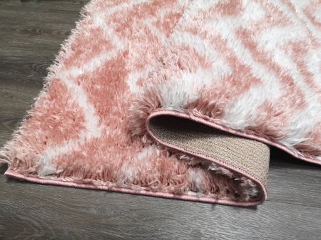 Covor Plush, 133 x 190, Crem/Roz, 0009A [2]