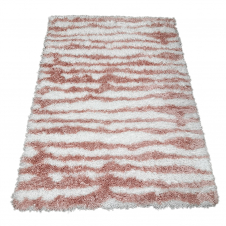 Covor Plush, 80 x 150, Roz/Crem, 0007A [0]