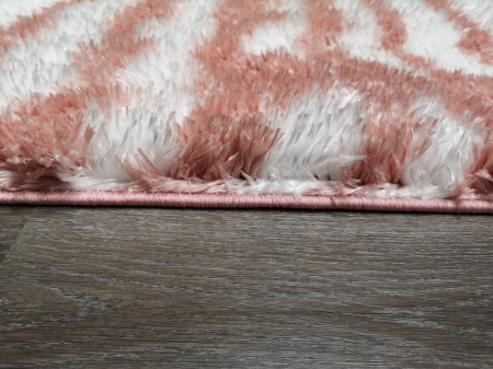 Covor Plush, 80 x 150, Roz/Crem, 0007A [5]