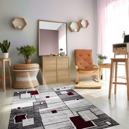 Covor Prato, 100 x 200 30451 0264 Rosu/Gri Inchis [4]