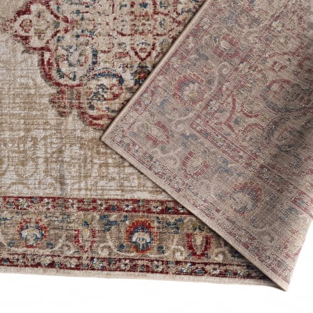 Covor Rakkas, 80 x 150 Bej/Bordo 0142A [3]