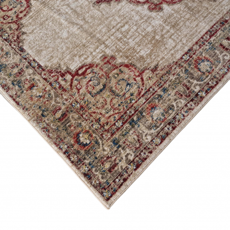 Covor Rakkas, 80 x 150 Bej/Bordo 0142A [4]