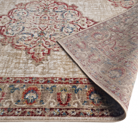 Covor Rakkas, 80 x 150 Bej/Bordo 0142A [5]