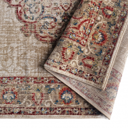 Covor Rakkas, 80 x 150 Bej/Bordo 0142A [1]
