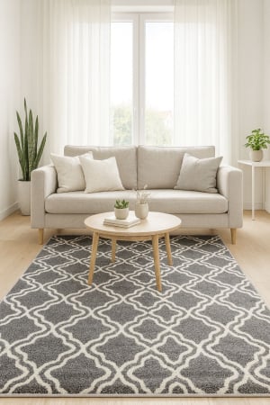 Covoare Moderne - Covor Twist, 120 x 170 Gri Deschis/Alb-Crem 1924A