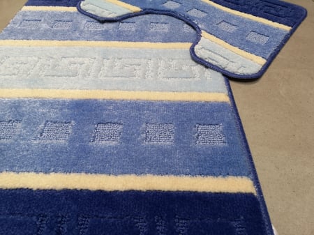 Set 2 Covorase baie Multi Greek , 50x80/50x40 , Albastru inchis/deschis [1]