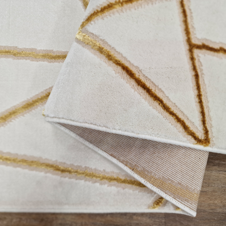 Traversa Pera, 80 x 150 Alb-Crem|Auriu 0402B [2]