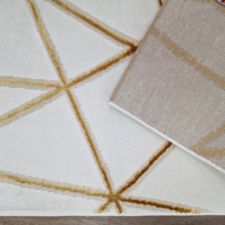 Traversa Pera, 80 x 150 Alb-Crem|Auriu 0402B [3]