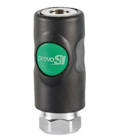 Cuple rapide pneumatice profesionale - Cupla rapida pneumatica profesionala Prevo S1 safety one push button - filet interior G 1/4