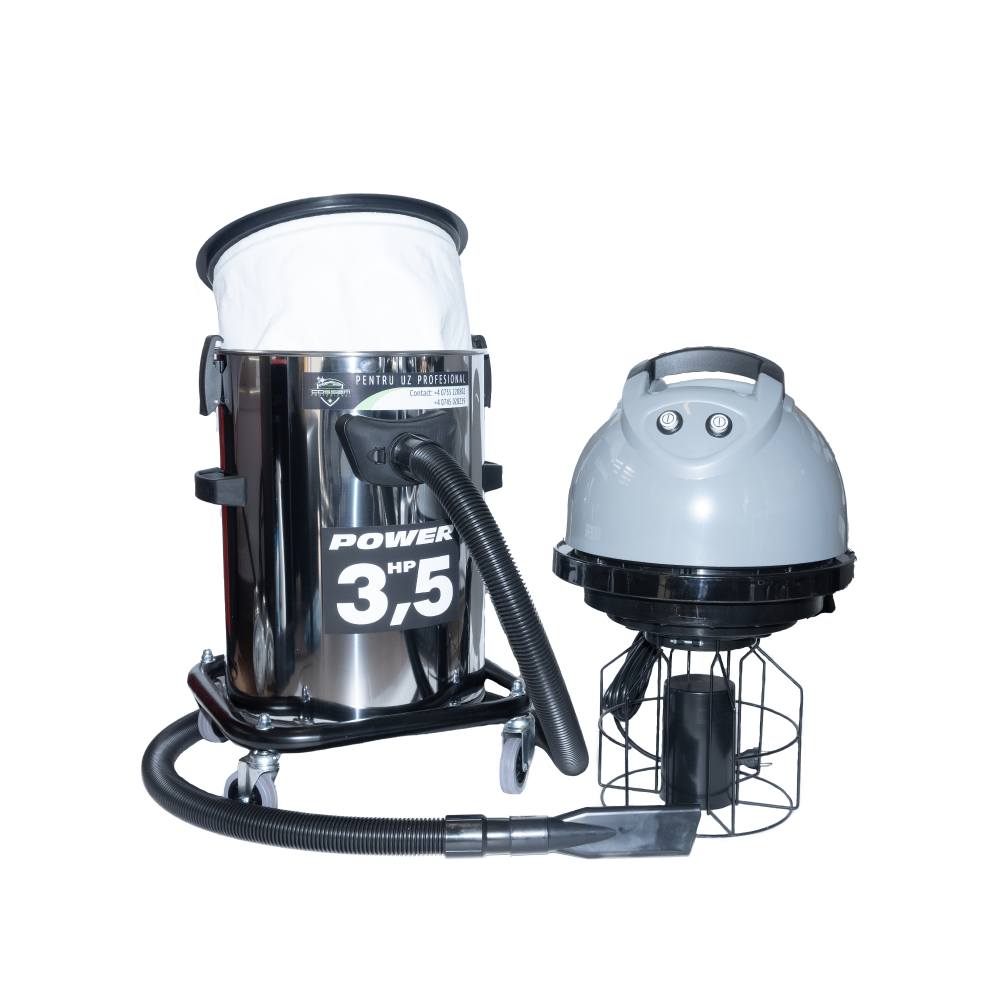 Aspirator industrial Tron Umed/Uscat cu 2 motoare – 3.5 HP, 50L, inox – Fabricat în Italia [4]