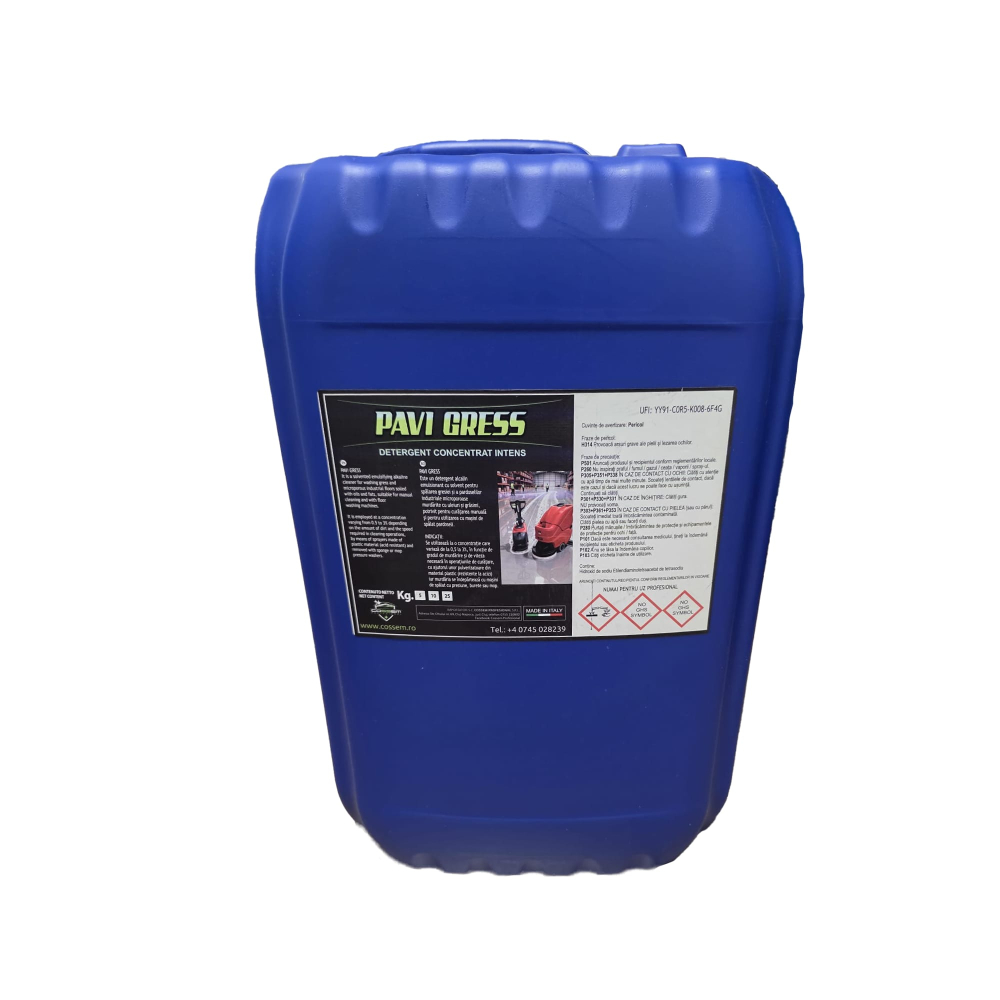 Detergent PAVI GRESS 25KG  pentru pardoseli – utilizare cu mașini de curățat sau manuală [2]