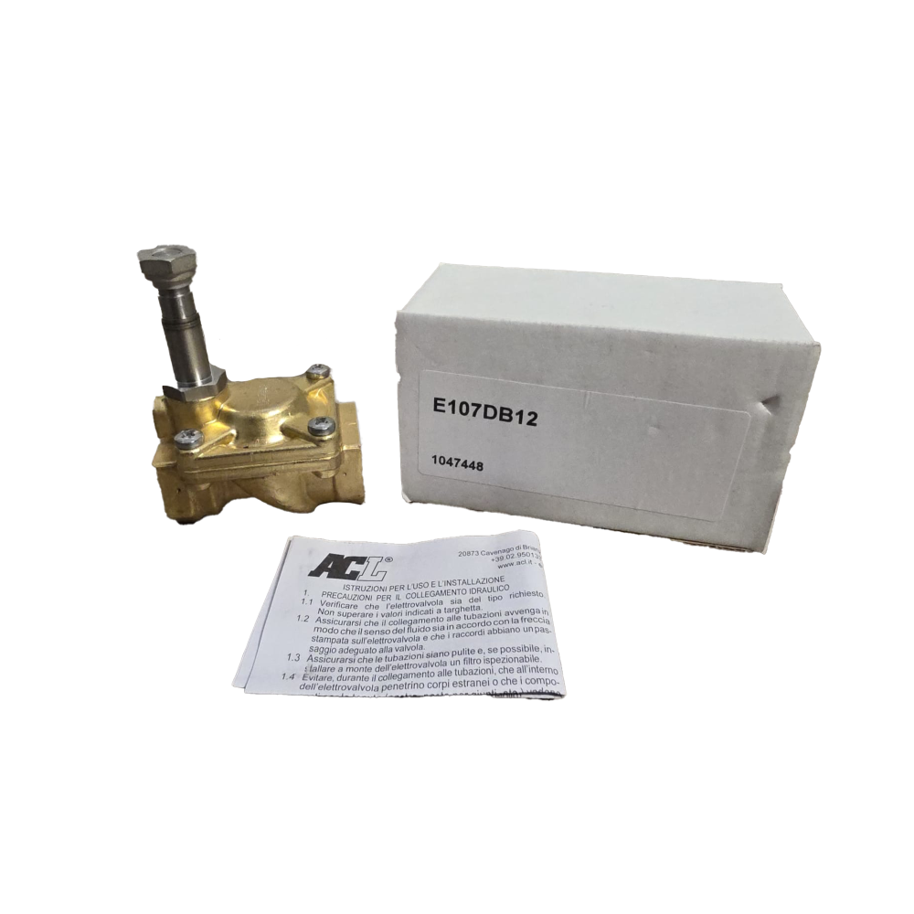 Electrovalvă DELE ACL 1/2” Alimentare Apă – E107DB12 Corp alamă [2]