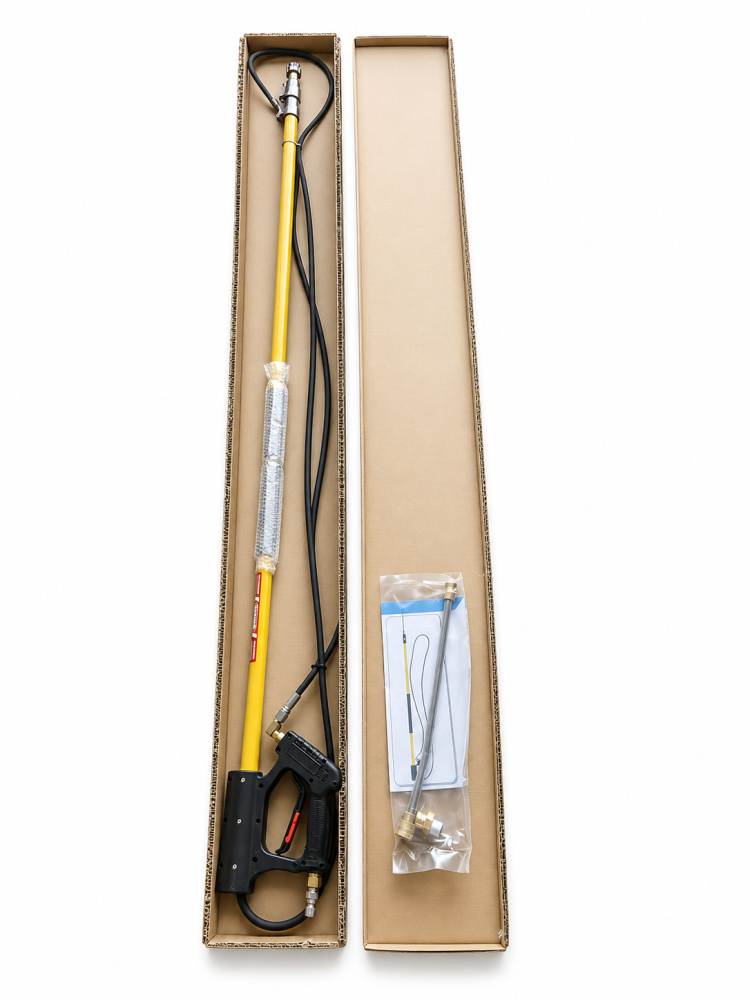 Lance telescopică de presiune pentru spălare la înălțime, 274–732 cm, cu pistol de presiune [3]