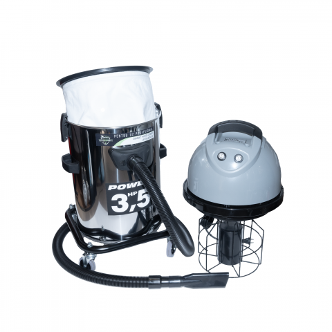 Aspirator industrial Tron Umed/Uscat cu 2 motoare – 3.5 HP, 50L, inox – Fabricat în Italia [2]