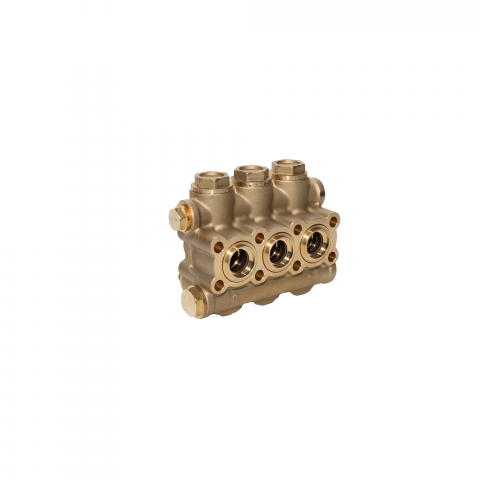 Chiulasă completă STANDARD compatibilă cu pompele de spălat MAZZONI 250 BAR, 15 litri debit pe minut P3.020.002-2 și MAZZONI 250 BAR, 21 litri debit pe minut MMD21 P3.020.001-2 [1]