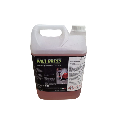Echipamente de spălare pentru sectorul alimentar, ferme și abatoare. - Detergent PAVI GRESS 5 KG pentru pardoseli – utilizare cu mașini de curățat sau manuală