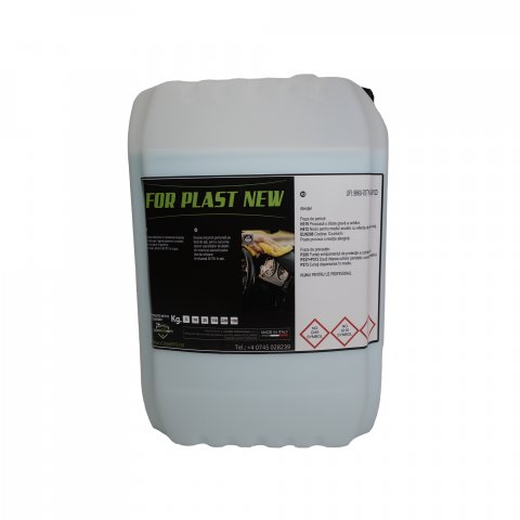Detergenți Auto - Dressing Siliconic Profesional Cossem FOR PLAST NEW 10 KG - Emulsie Siliconică Parfumată pentru Plastic