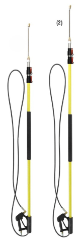 Produse - Lance telescopică de presiune pentru spălare la înălțime, 274–732 cm, cu pistol de presiune