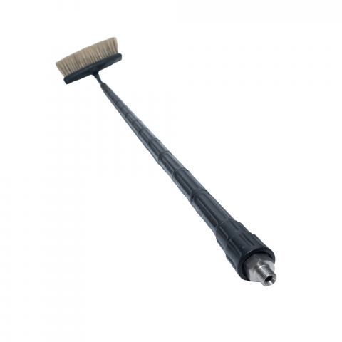 Perie de Spălat pentru Spălătorie Self Service – Par Natural 60%, Sintetic 40%, Diametru pentru Conectare Coada 1/4, Coadă de 1200 mm, Debit Apă 40L/Minut, Temperatura Maximă Apă 60°C [1]