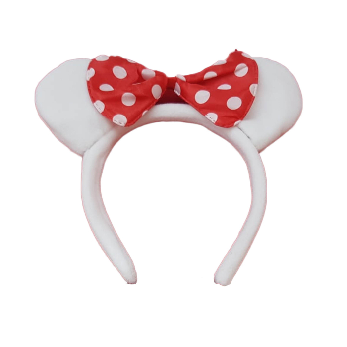 Rochita Minnie Mouse rosie cu bentita alba [3]