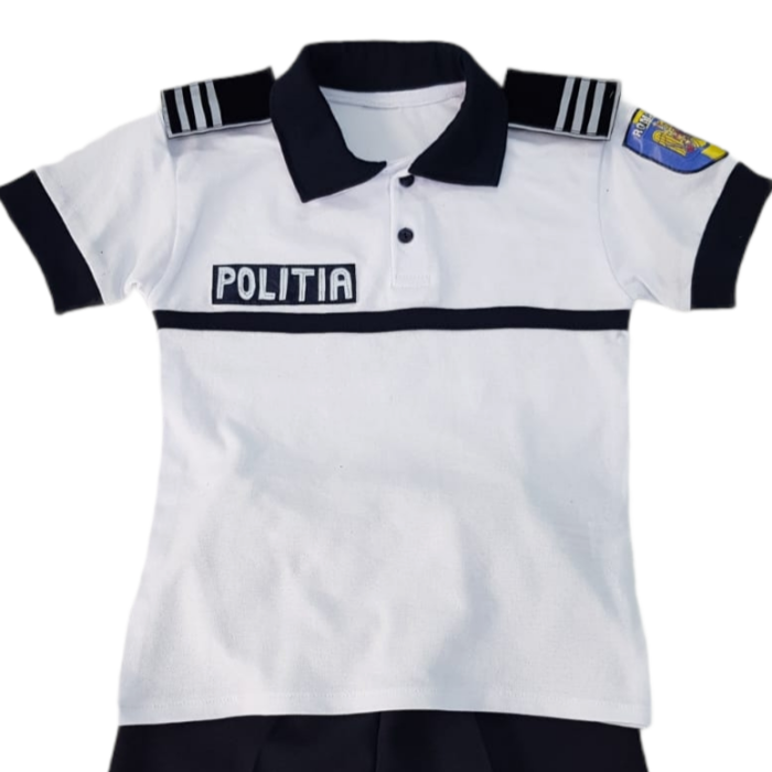 Set politist tricou alb cu grade [3]