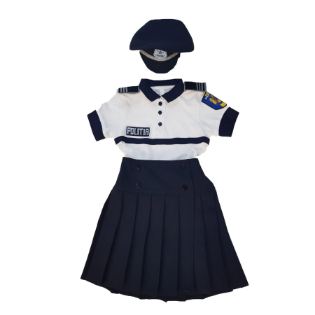Botez / Aniversare - Costum politista cu tricou alb