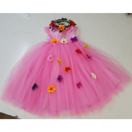 Printese - Printesa Roz cu flori si fluturasi