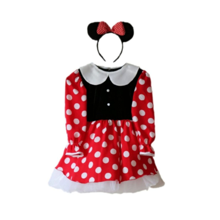 Fete - Rochita Minnie Mouse cu maneca lunga