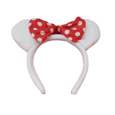 Rochita Minnie Mouse rosie cu bentita alba [2]