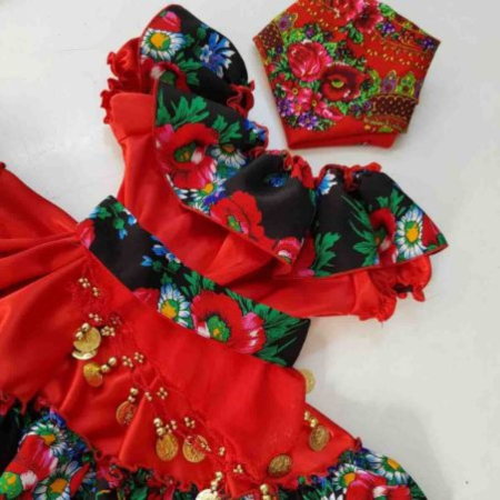 Rochita Tigancusa Gipsy rosu cu negru [1]