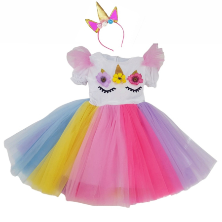 Printese - Rochita Unicorn cu bentita