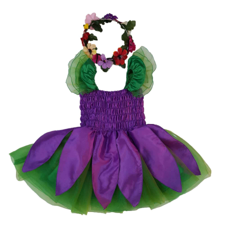Serbare - Rochita Violeta si coronita cu flori