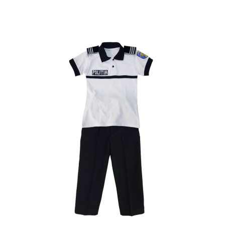 Set politist tricou alb cu grade [1]