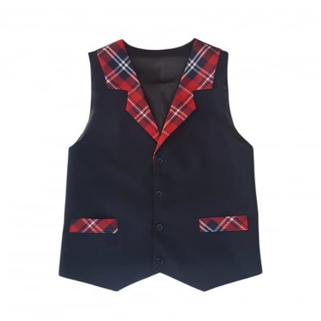 Uniforme - Vesta cu guler carouri - Adam