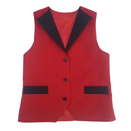Uniforme - Vesta rosie cu guler