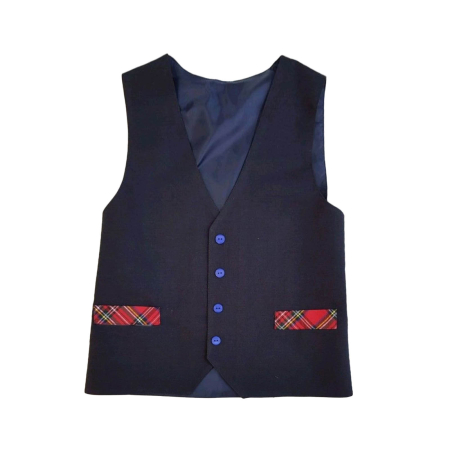 Fete - Vesta bleumarin cu insert