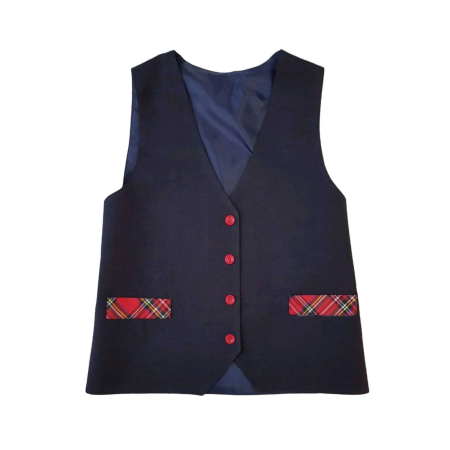Uniforme - Vesta uniforma bleumarin cu nasturi rosii