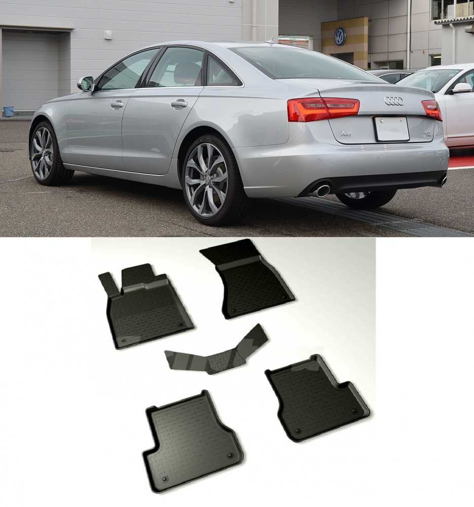 Covorase cauciuc tip tavita AUDI A6 C7 2011-2018 (5 bucati) (86698) - SEINTEX 100910 [1]