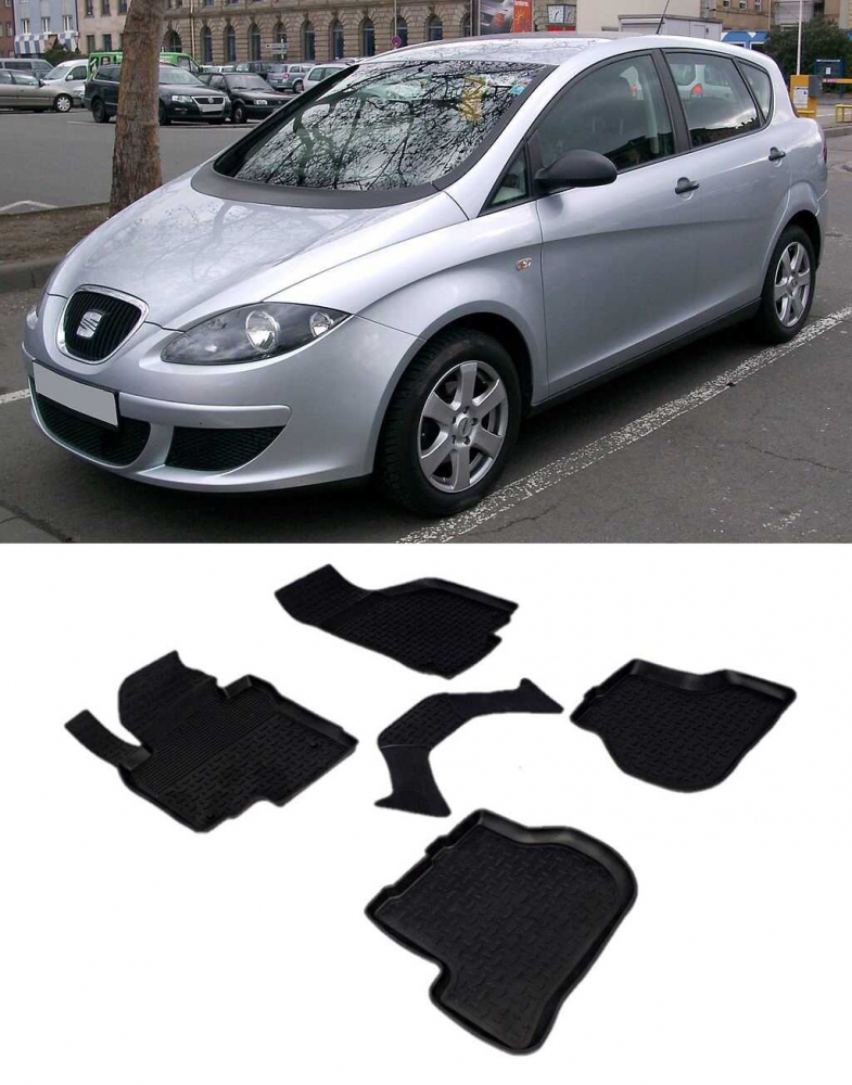 Covorase cauciuc tip tavita SEAT Toledo III (5P) 2004-2009 (5 bucati) (82293) - SEINTEX 100910 [1]