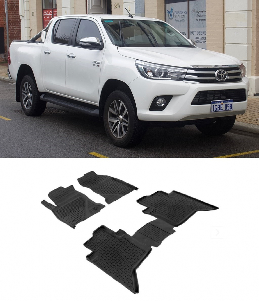 Covorase cauciuc tip tavita TOYOTA Hilux VIII 2015-prezent (5 bucati) (86596) - SEINTEX 100910 [1]