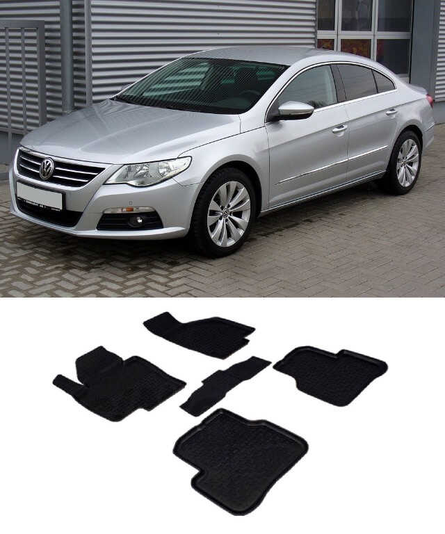 Covorase cauciuc tip tavita VW Passat CC 2008-2017 (5 bucati) (82715) - SEINTEX 100910 [1]