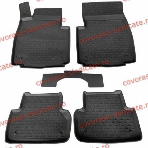 Covorase tip tavita bordura 3 cm - Covorase AUDI A4 B9 2016-prezent (5 bucati) - tip tavita - SEINTEX - 100% cauciuc