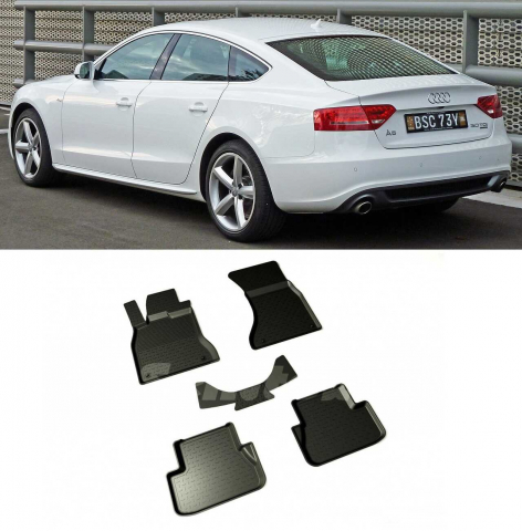 Covorase cauciuc tip tavita AUDI A5 I 2007-2017 Sportback (5 bucati) (86674) - SEINTEX 100910