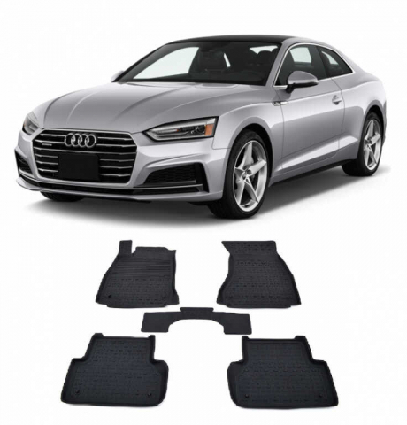 Covorase cauciuc tip tavita AUDI A5 II 2017-2023 (5 bucati) (87925) - SEINTEX 100910