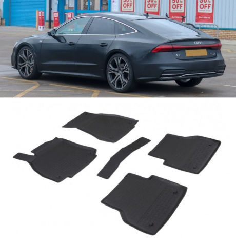 Covorase cauciuc tip tavita AUDI A7 II 2018-prezent (5 bucati) (91659) - SEINTEX 100910