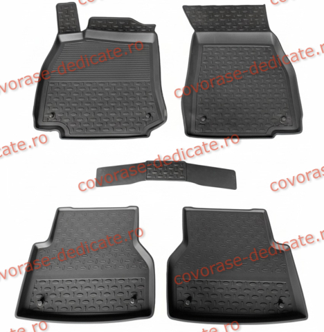 Covorase tip tavita bordura 3 cm - Covorase AUDI A7 II 2018-prezent (5 bucati) - tip tavita - SEINTEX - 100% cauciuc