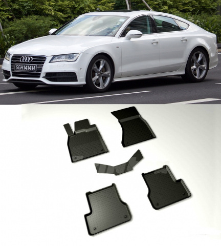 Covorase Auto - Covorase cauciuc tip tavita AUDI A7 I 2010-2018 (5 bucati) (86698) - SEINTEX 100910
